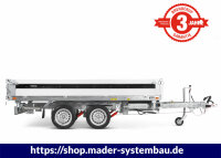 3-Seiten Kipper Brenderup TT5325ATB2700 Alu 2700kg 325x180x35cm Elektrohydraulisch