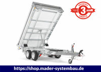3-Seiten Kipper Brenderup TT5325ATB2700 Alu 2700kg 325x180x35cm Elektrohydraulisch