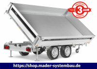3-Seiten Kipper Brenderup TT5325ATB2700 Alu 2700kg 325x180x35cm Elektrohydraulisch