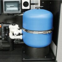 Trend Pool Technikbox | ohne Dosieranlage | Filter Trend Side Plus Ø 500 mm | Speck BADU Top 12  | Holzoptik in Grau