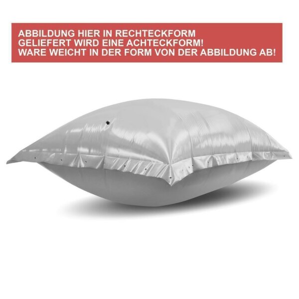 Trend Pool aufblasbare Poolplane Set | Holzpoolbecken Modell 3 | Hellgrau | inkl. Bodenanker zur Holzbefestigung und Spannseil