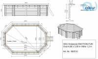 OKU Holzpool EMOTION-FUN Oval 4,86 x 3,36 m