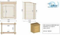 OKU Holzpool EMOTION-FUN Filterhaus 1,2 x 0,89 m