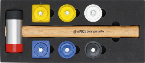 BGS DIY Wechselkopf-Hammer-Satz | Ø 43 mm | 9-tlg.