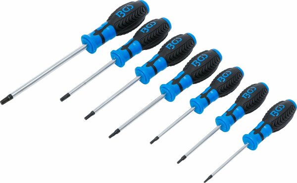 BGS Schraubendreher-Satz | T-Profil (für Torx) mit Bohrung | T10 - T40 | 7-tlg.