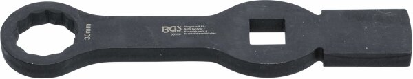 BGS Schlag-Ringschlüssel | Zwölfkant | mit 2 Schlagflächen | SW 30 mm