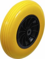 BGS Schubkarrenrad | PU, gelb/schwarz | 400 mm
