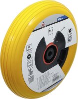 BGS Schubkarrenrad | PU, gelb/schwarz | 400 mm