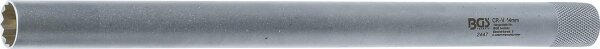 BGS Zündkerzen-Einsatz mit Magnet, Zwölfkant, extra lang | Antrieb Innenvierkant 10 mm (3/8") | SW 14 mm