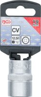 BGS Steckschlüssel-Einsatz Zwölfkant | Antrieb Innenvierkant 12,5 mm (1/2") | SW 19 mm