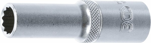 BGS Steckschlüssel-Einsatz Zwölfkant, tief | Antrieb Innenvierkant 12,5 mm (1/2") | SW 12 mm