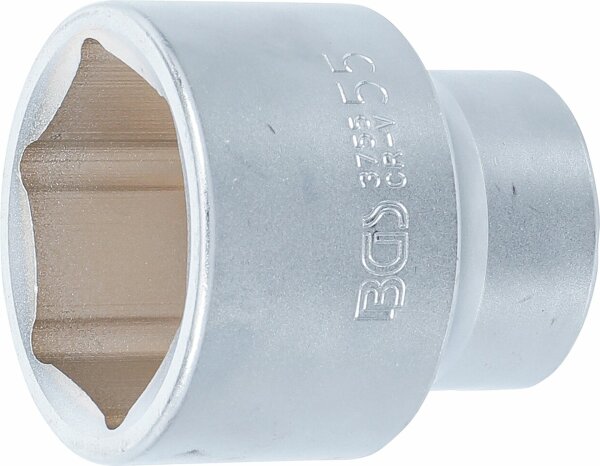 BGS Steckschlüssel-Einsatz Sechskant | Antrieb Innenvierkant 25 mm (1") | SW 55 mm