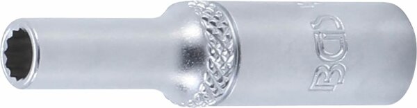 BGS Steckschlüssel-Einsatz Zwölfkant, tief | Antrieb Innenvierkant 6,3 mm (1/4") | SW 5 mm