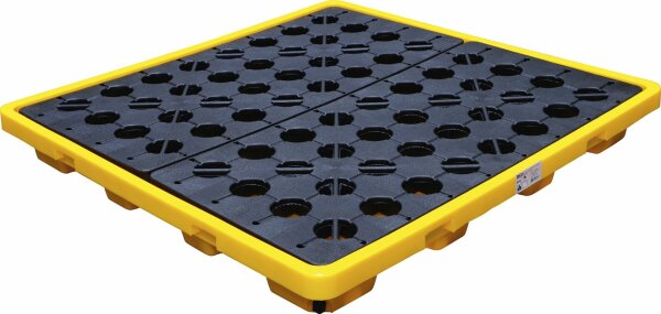 BGS Öl-Auffangwanne | mit Gitterrost | für 4 x 200 l Fässer