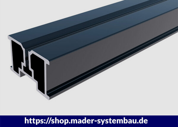 Alu-Systemprofil H24 schwarz 39 x 24 x 1,65 x 4000 mm  RAL 9005 VPE (Stk): 1