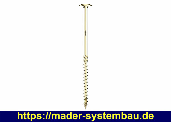 Paneltwistec Tellerkopf; Stahl gelb verzinkt; TX40 8,0 x 180 mm VPE (Stk): 50
