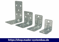 Winkelverbinder mit Rippe 100  x  100  x  90 mm VPE...