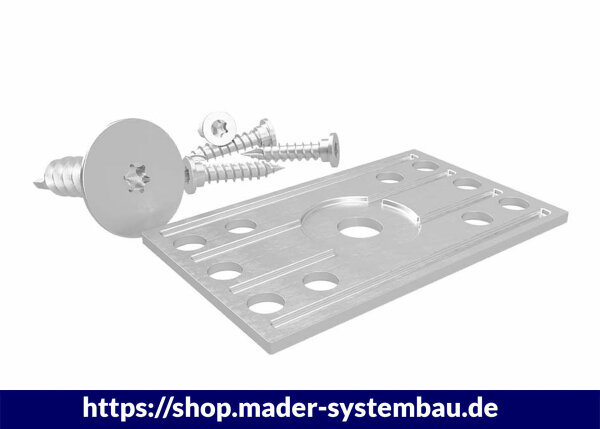 Flechtzaunbeschlag; Edelstahl A2; Set inkl. Schrauben 40 x 65 mm VPE (Stk): 4