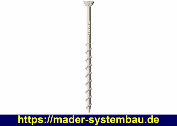 Porenbetonschraube Senkkopf; Stahl sonderbeschichtet; TX30 8,0 x 100 mm VPE (Stk): 50
