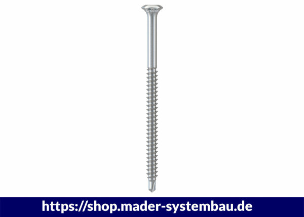 Dachbauschraube Trompetenkopf; Stahl sonderbeschichtet; PH2 4,8 x 100 mm VPE (Stk): 500