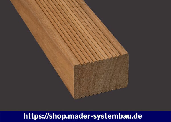 Unterkonstruktion Bangkirai 70x42 mm Länge 3,96 m geriffelt/glatt