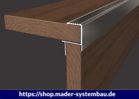 Terrassenabschlussprofil 2mm Länge 4m  für Holzdielen Stärke 25mm